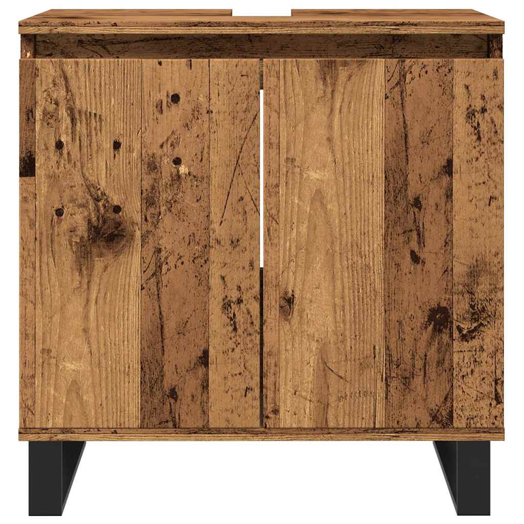 Mobile da Bagno Legno Vecchio 58x33x60 cm in Truciolato 857220