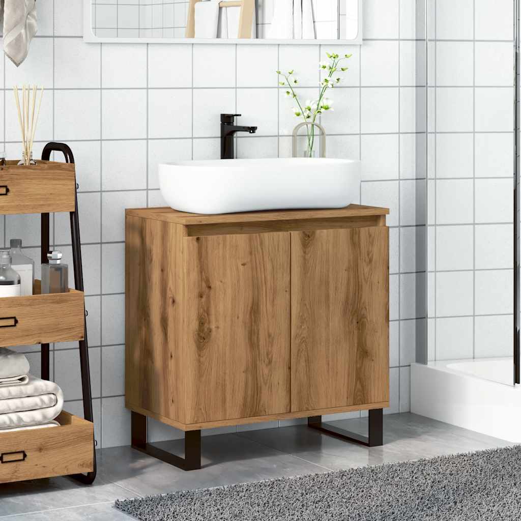Mobile da Bagno Rovere Artigianale 58x33x60 cm in Truciolato