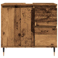 Armadietto da Bagno Legno Antico 65x33x60 cm in Truciolato 857223