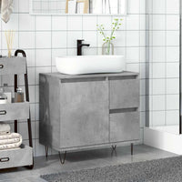 vidaXL Armadietto da Bagno Grigio Cemento 65x33x60cm in Truciolato