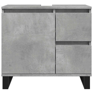 Armadietto da Bagno Grigio Cemento 65x33x60cm in Truciolato 857228