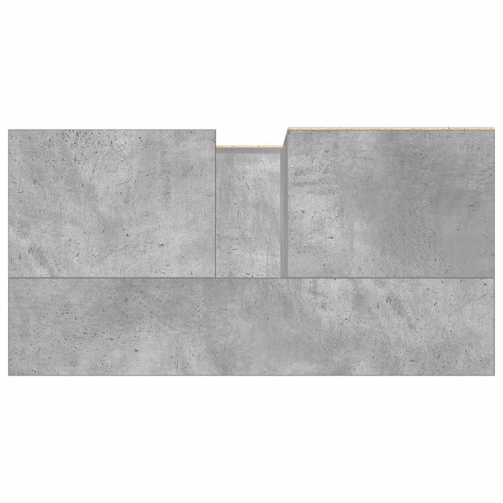 Armadietto da Bagno Grigio Cemento 65x33x60cm in Truciolato 857228