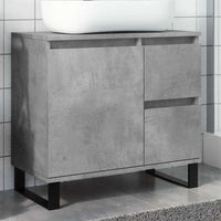 Armadietto da Bagno Grigio Cemento 65x33x60cm in Truciolato 857228