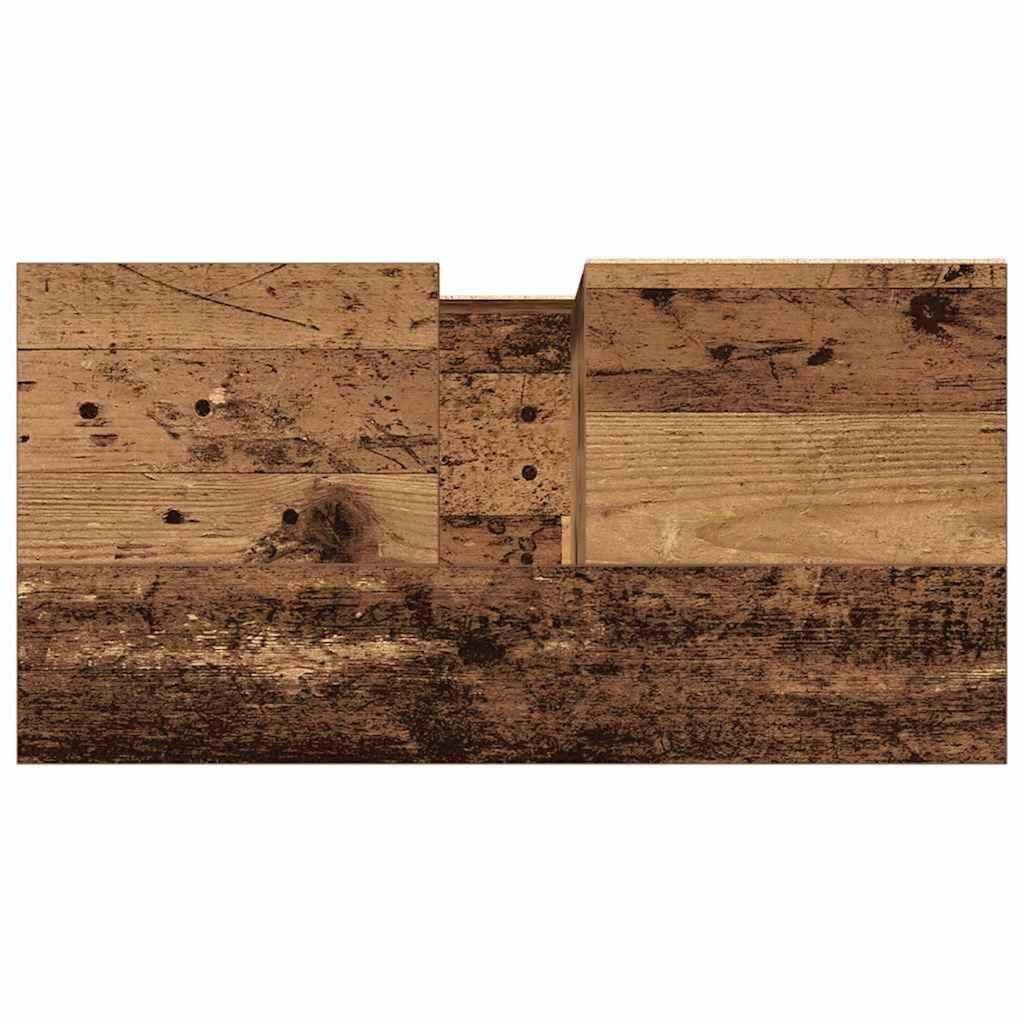 Armadietto da Bagno Legno Antico 65x33x60 cm in Truciolato
