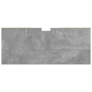 Armadietto da Bagno Grigio Cemento 80x33x60cm Legno Multistrato 857231