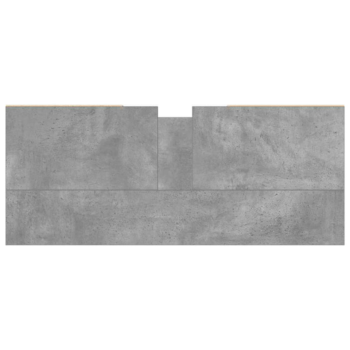Armadietto da Bagno Grigio Cemento 80x33x60cm Legno Multistrato 857231