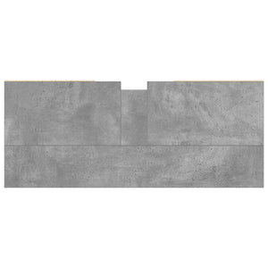 Armadietto da Bagno Grigio Cemento 80x33x60cm in Truciolato