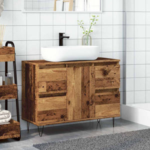 Mobile da Bagno Legno Antico 80x33x60 cm in Truciolato 857235