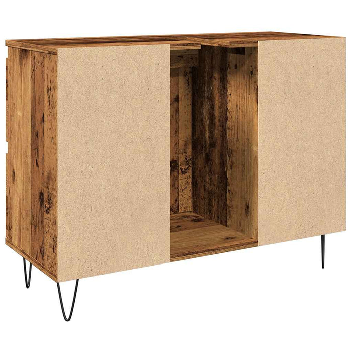Mobile da Bagno Legno Antico 80x33x60 cm in Truciolato