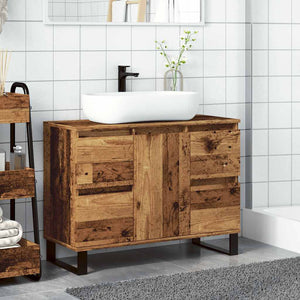 Mobile da Bagno Legno Antico 80x33x60 cm in Truciolato 857238