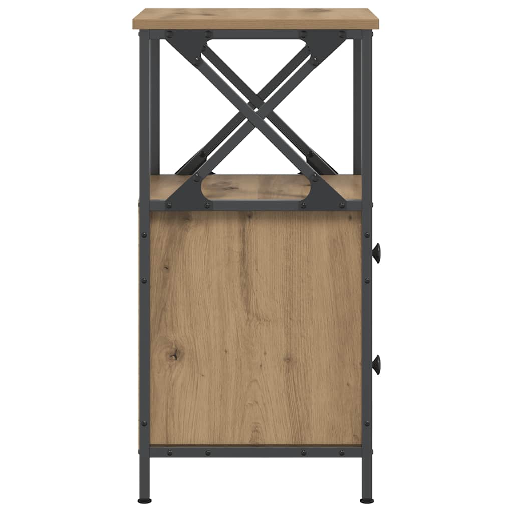 vidaXL Comodini 2pz Rovere Artigianale 34x35,5x70 cm Legno Multistrato