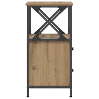 vidaXL Comodini 2pz Rovere Artigianale 34x35,5x70 cm Legno Multistrato