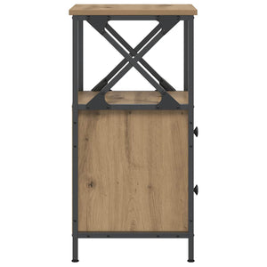 vidaXL Comodini 2pz Rovere Artigianale 34x35,5x70 cm Legno Multistrato