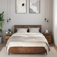 Comodini Legno Antico 2 pz-Set di 2 Tavolino da notte 34x35,5x50 cm in Legno Multistrato