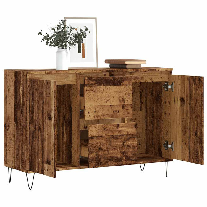 vidaXL Credenza Legno Antico 101,5x35x70 cm in Legno Multistrato