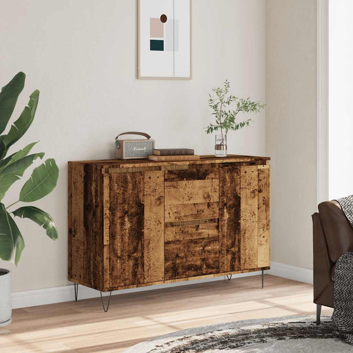 vidaXL Credenza Legno Antico 101,5x35x70 cm in Legno Multistrato