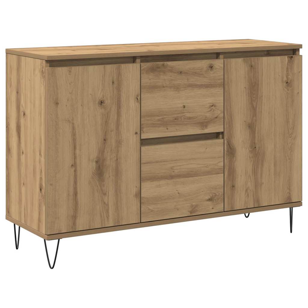 Credenza Rovere Artigianale 101,5x35x70 cm in Legno Multistrato 857267