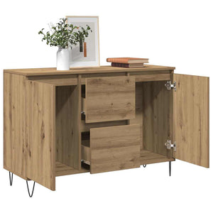 vidaXL Credenza Rovere Artigianale 101,5x35x70 cm in Legno Multistrato