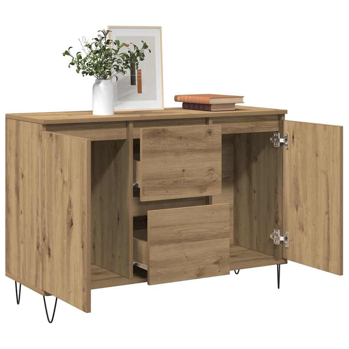 vidaXL Credenza Rovere Artigianale 101,5x35x70 cm in Legno Multistrato