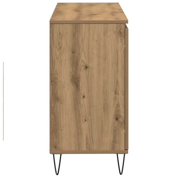 Credenza Rovere Artigianale 101,5x35x70 cm in Legno Multistrato 857267