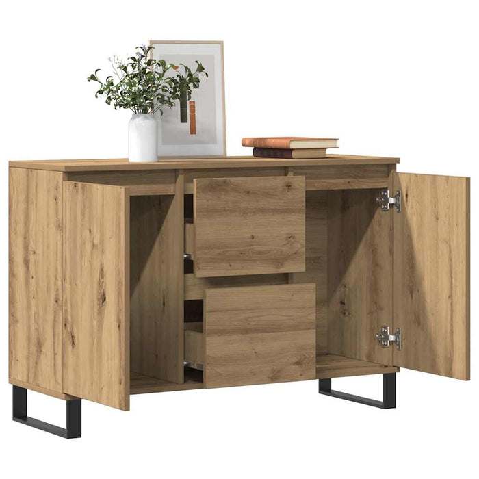 Credenza Rovere Artigianale 101,5x35x70 cm in Legno Multistrato 857269