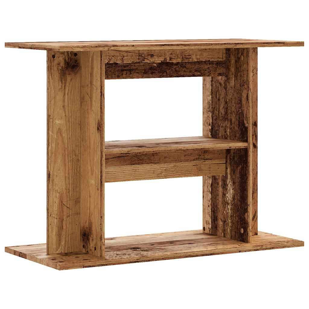 Supporto per acquario in legno antico 80x35x60 cm in legno ingegnerizzato 857272