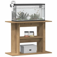 Supporto per acquario artigianale in rovere 80x35x60 cm in legno ingegnerizzato 857273