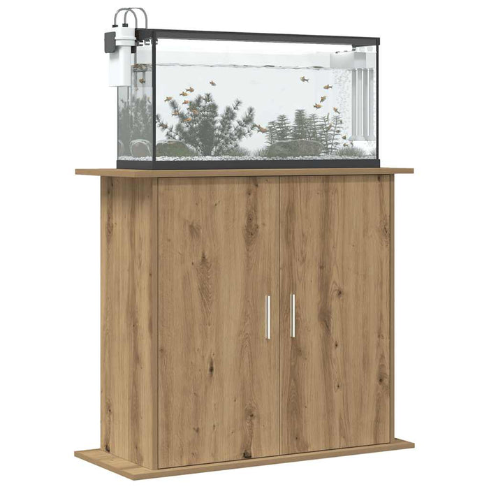 Supporto per acquario artigianale in rovere 81x36x73 cm in legno ingegnerizzato 857279