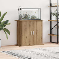 Supporto per acquario artigianale in rovere 81x36x73 cm in legno ingegnerizzato 857279