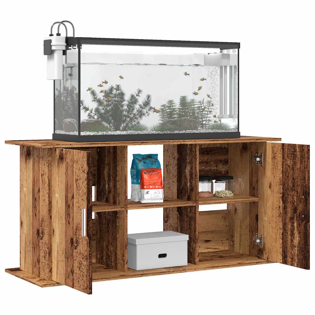 Supporto Acquario 121x41x58cm in Legno Multistrato Legno Antico 857282