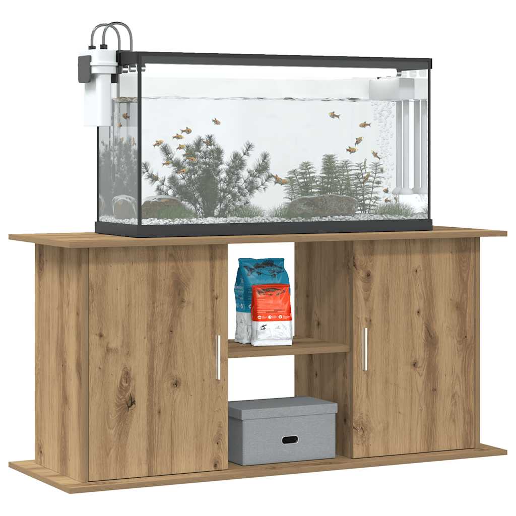 Supporto per acquario artigianale in rovere 121x41x58 cm in legno ingegnerizzato 857283