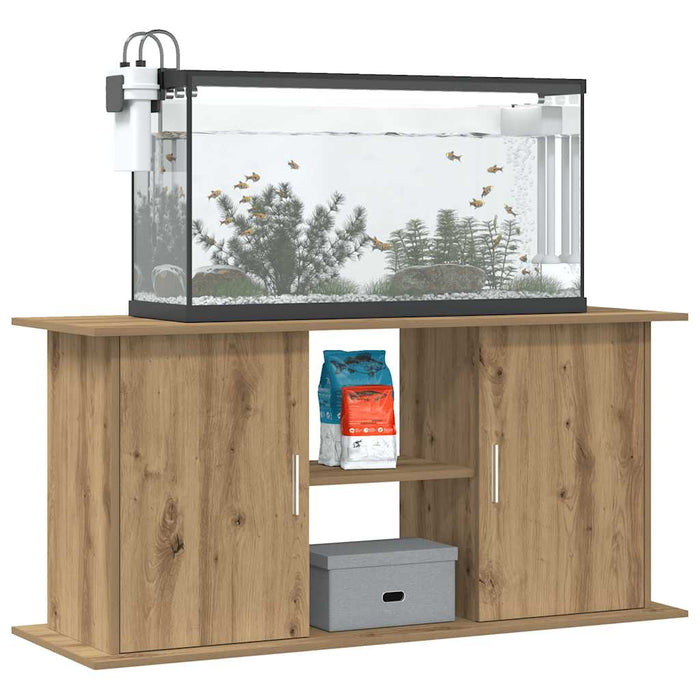 Supporto per acquario artigianale in rovere 121x41x58 cm in legno ingegnerizzato 857283