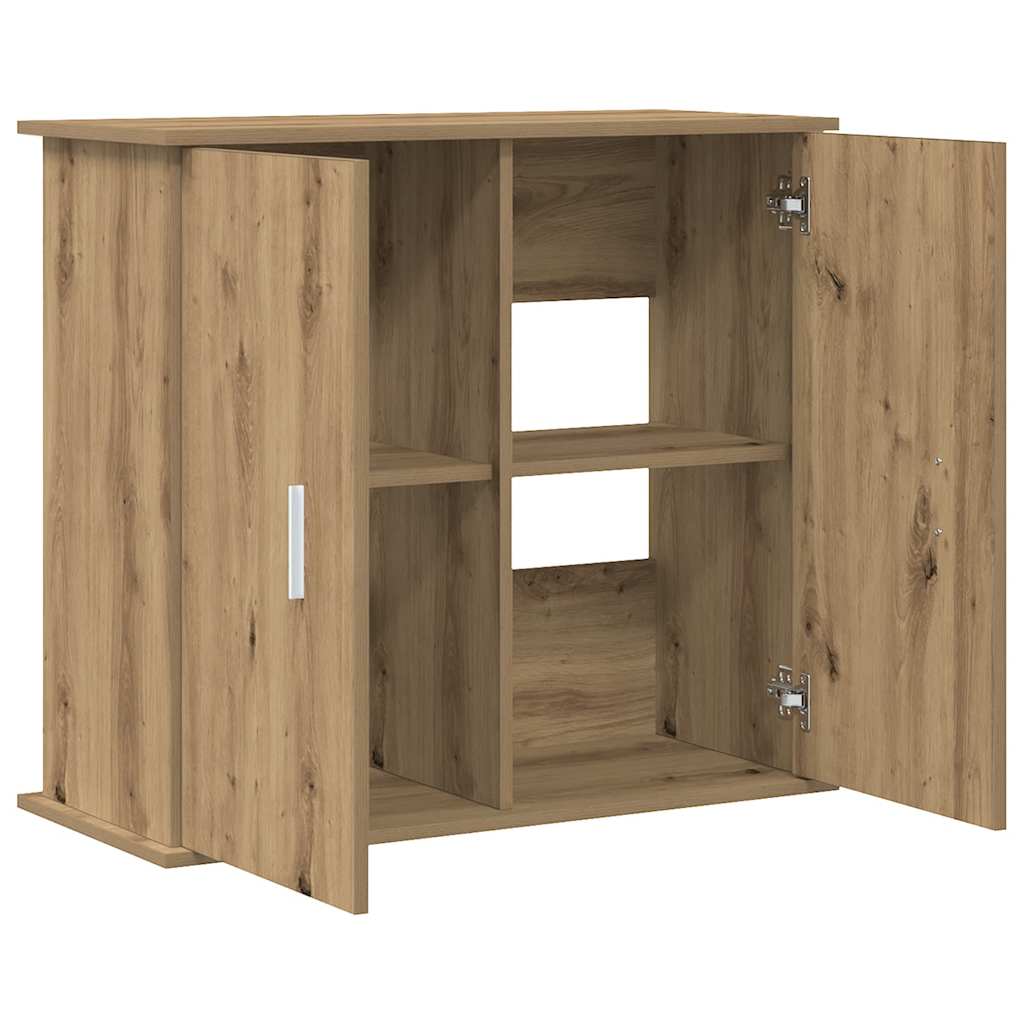 Supporto per acquario artigianale in rovere 81x36x73 cm in legno ingegnerizzato 857285