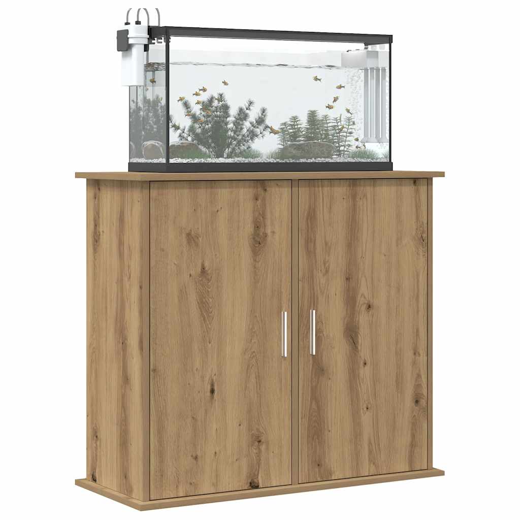 Supporto per acquario artigianale in rovere 81x36x73 cm in legno ingegnerizzato 857285