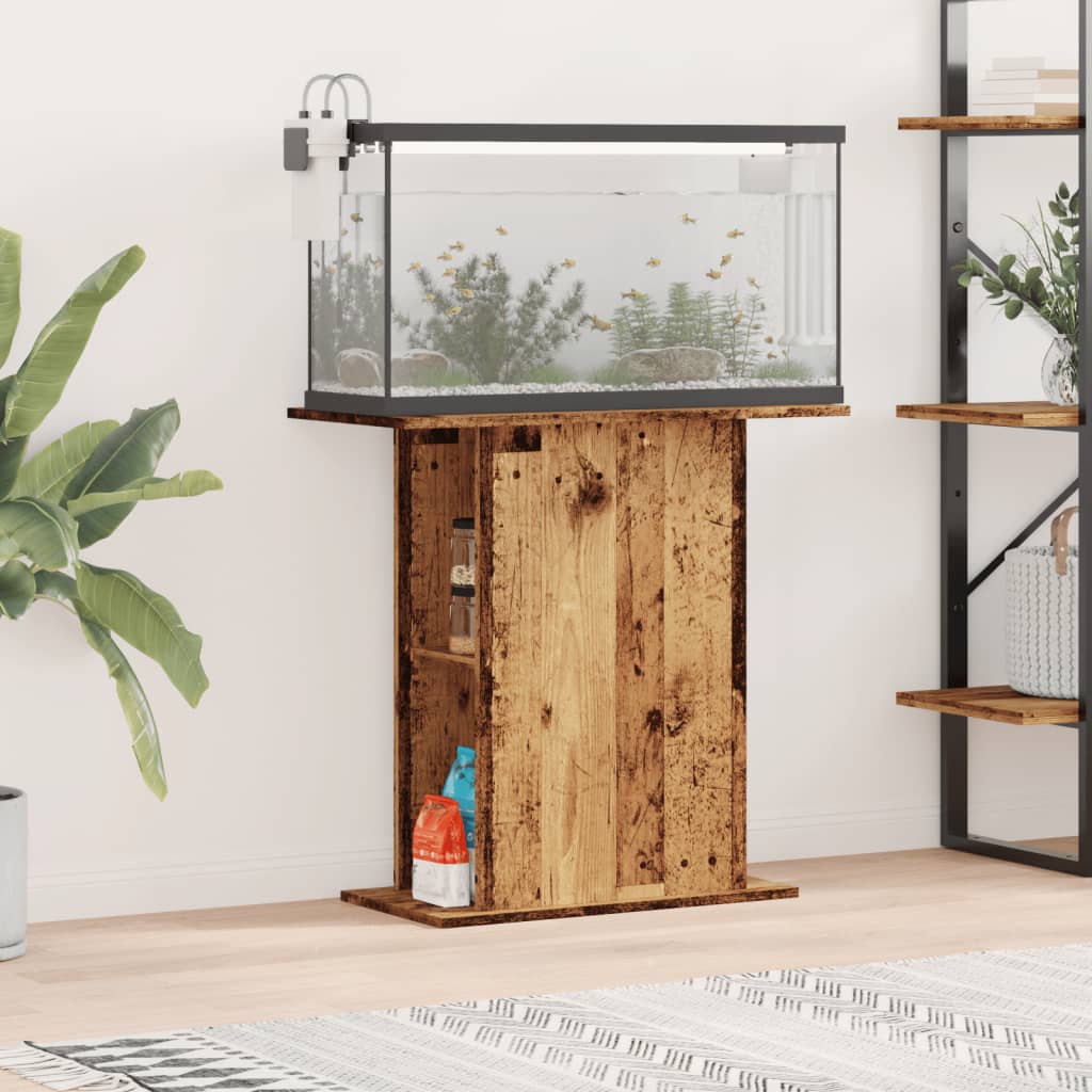 vidaXL Supporto per Acquario Legno Antico 36x75x72,5cm in Truciolato