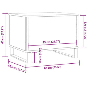 vidaXL Supporto Acquario Rovere Artigianale 36x75x72,5cm Truciolato