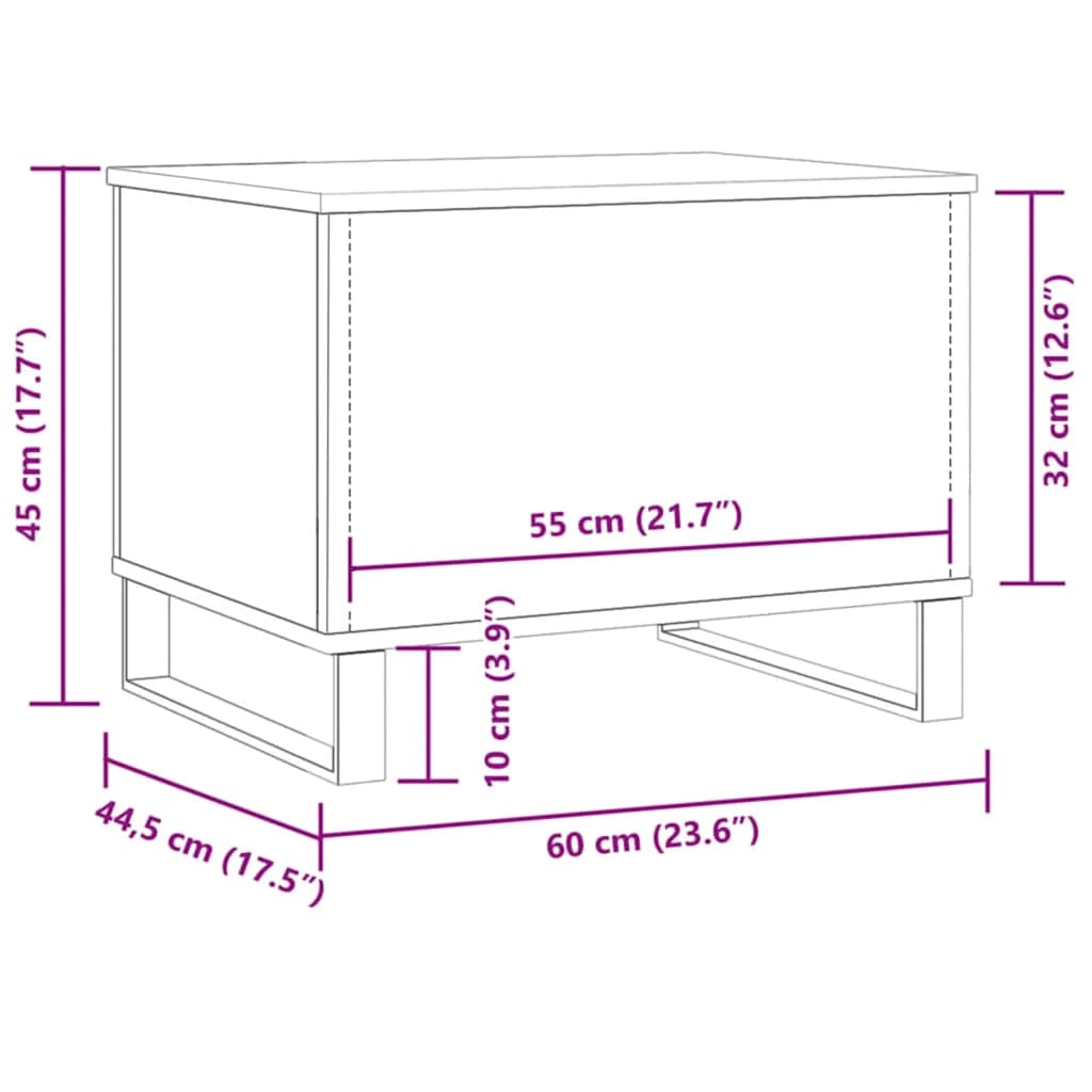 Supporto per acquario artigianale in rovere 36x75x72,5 cm in legno ingegnerizzato 857291