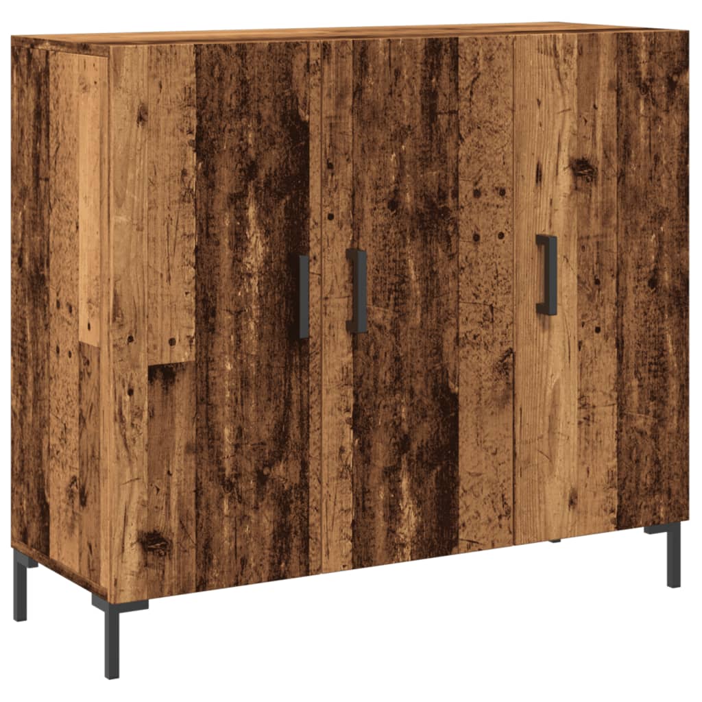 vidaXL Credenza Legno Antico 90x34x80 cm in Legno Multistrato