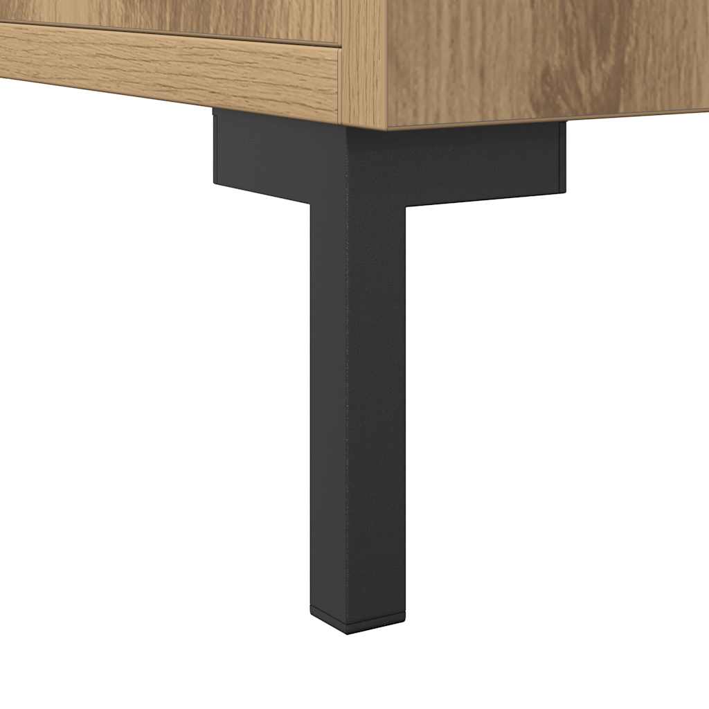 vidaXL Credenza Rovere Artigianale 90x34x80 cm in Legno Multistrato