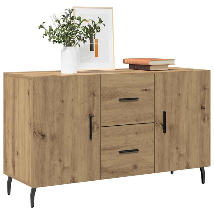 Credenza Rovere Artigianale 100x36x60 cm in Legno Multistrato 857323