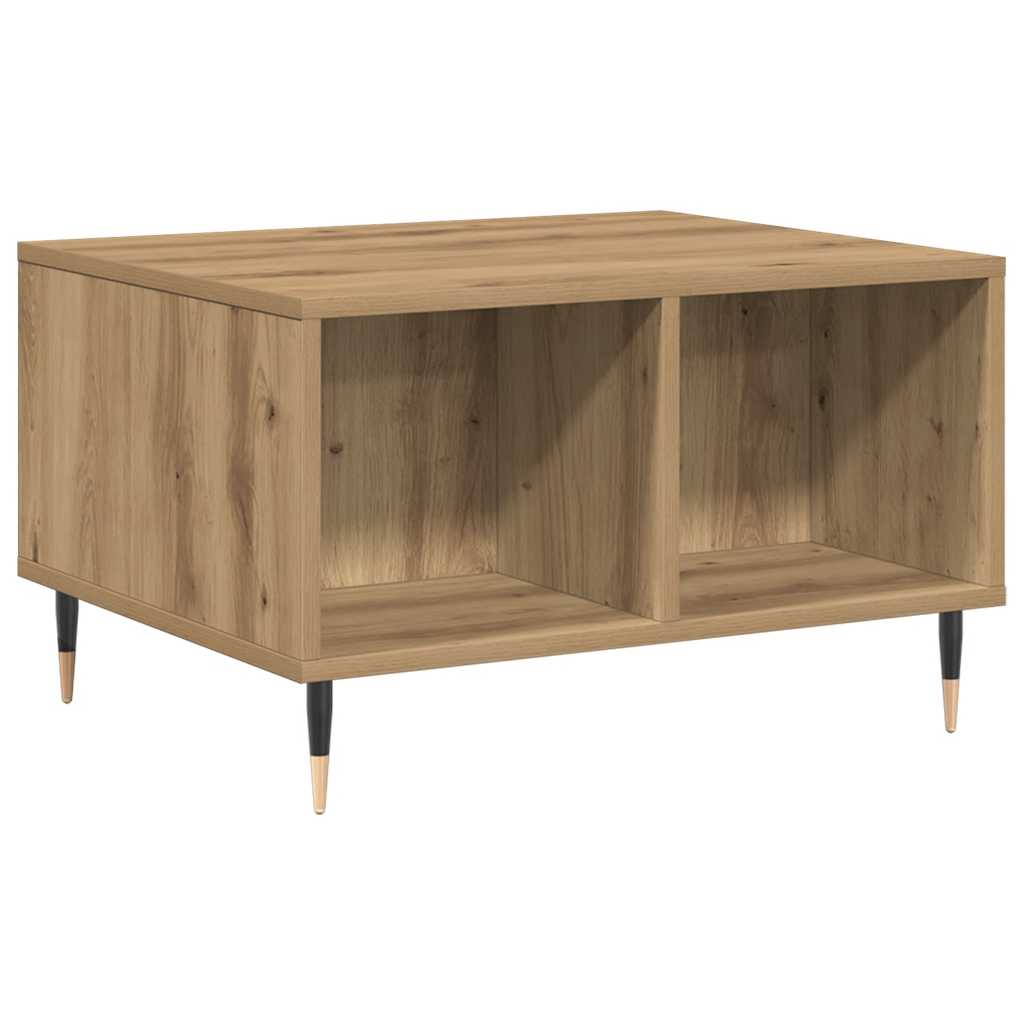 Tavolino da Salotto Rovere Artigianale 60x50x36,5cm Multistrato 857337