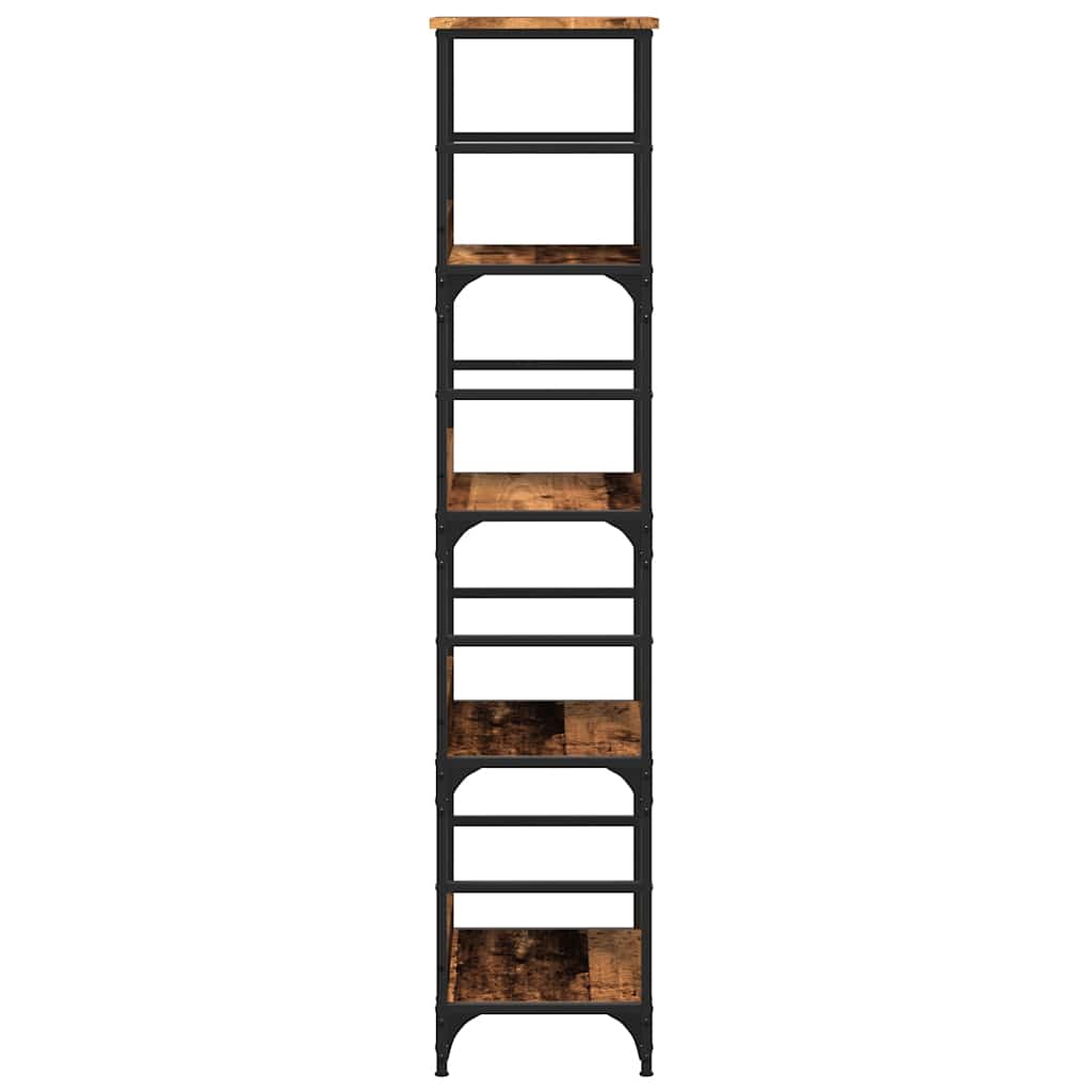 Libreria-Scaffale per Libri-Mobile di Stoccaggio Legno Antico 50x33x153 cm in Legno Multistrato