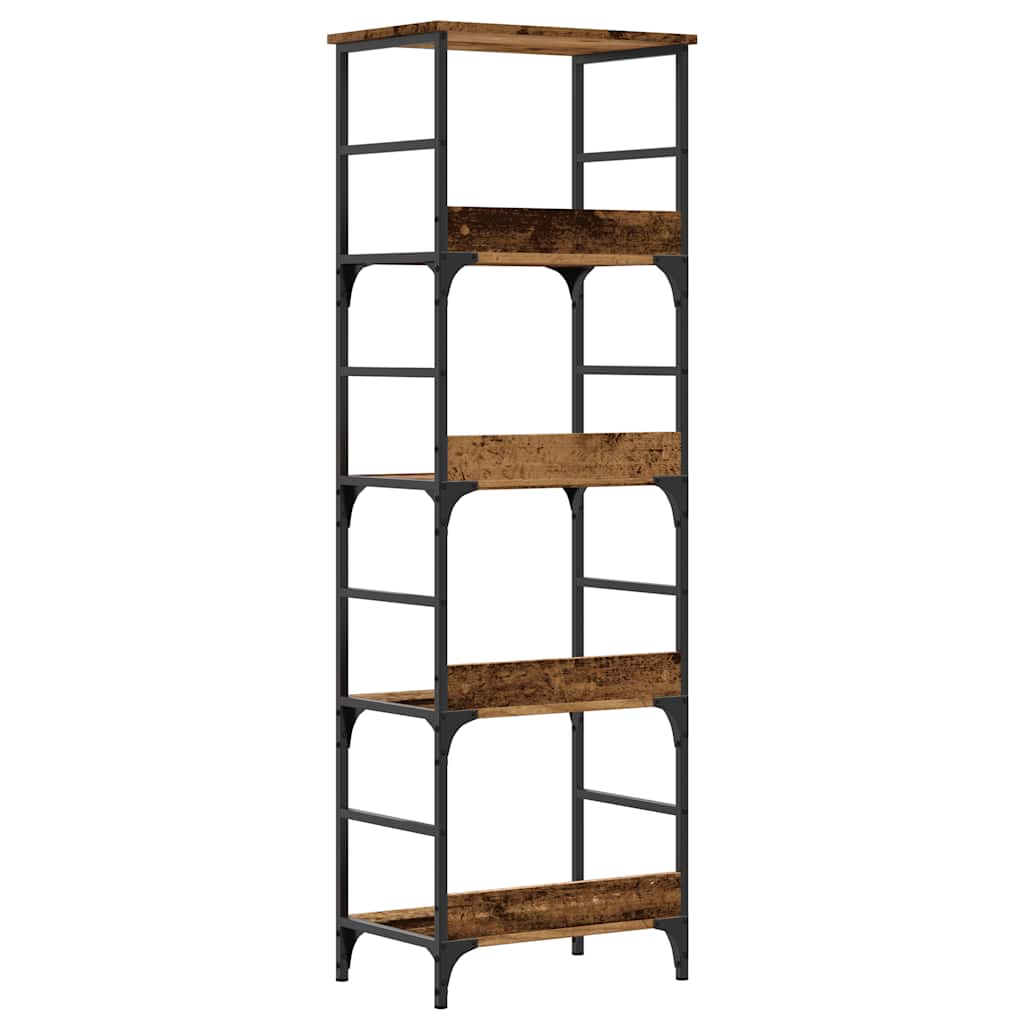 Libreria-Scaffale per Libri-Mobile di Stoccaggio Legno Antico 50x33x153 cm in Legno Multistrato