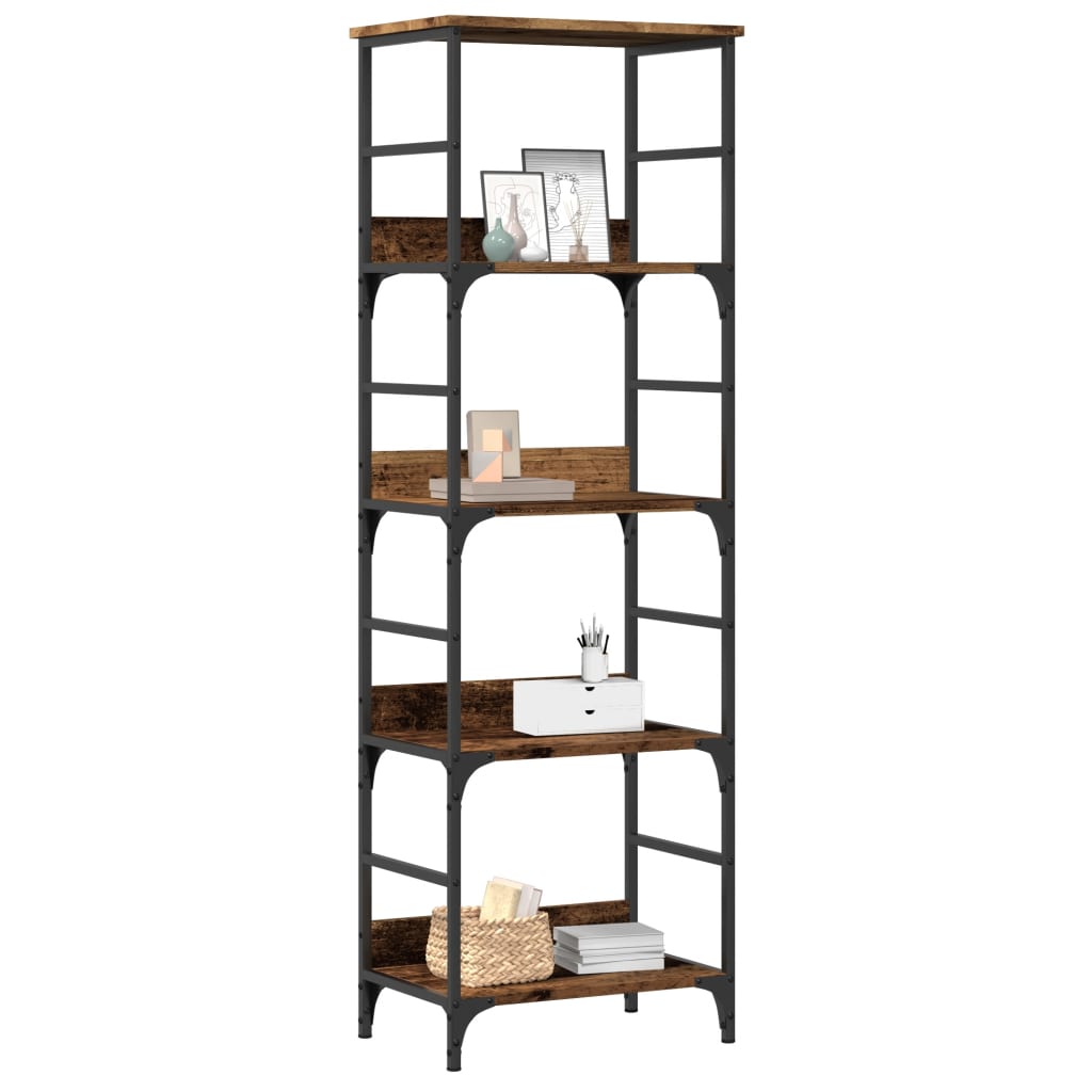 Libreria-Scaffale per Libri-Mobile di Stoccaggio Legno Antico 50x33x153 cm in Legno Multistrato