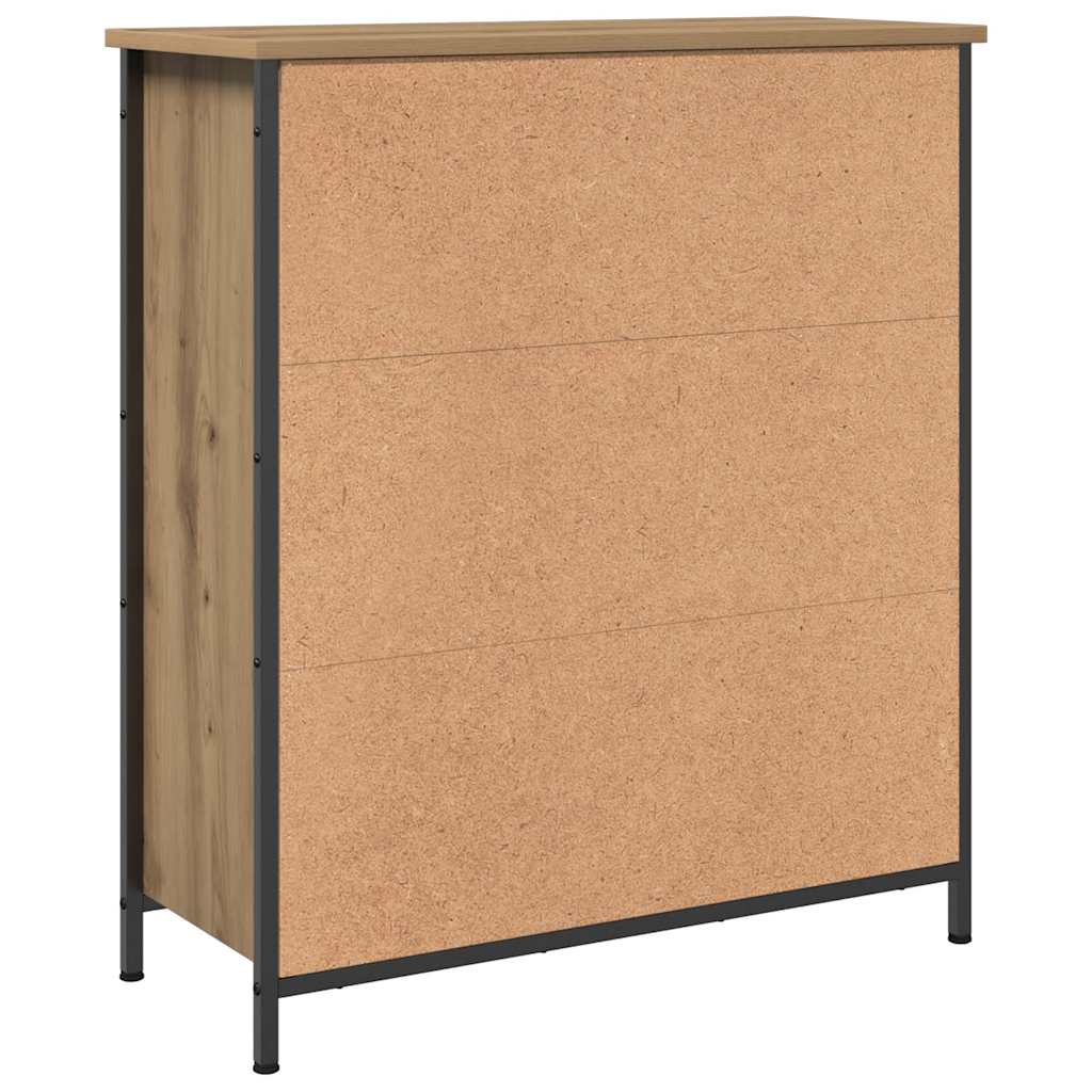 vidaXL Credenza Rovere Artigianale 70x30x80 cm in Legno Multistrato