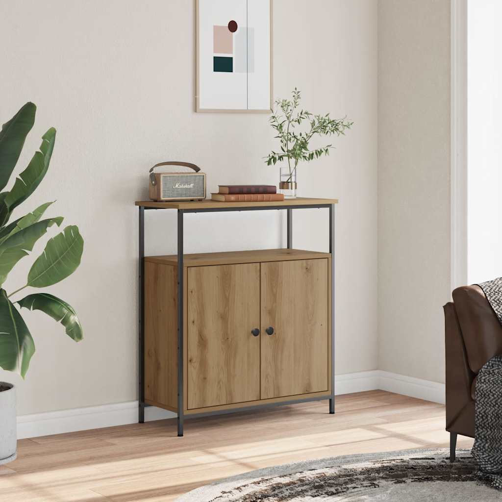 vidaXL Credenza Rovere Artigianale 70x30x80 cm in Legno Multistrato