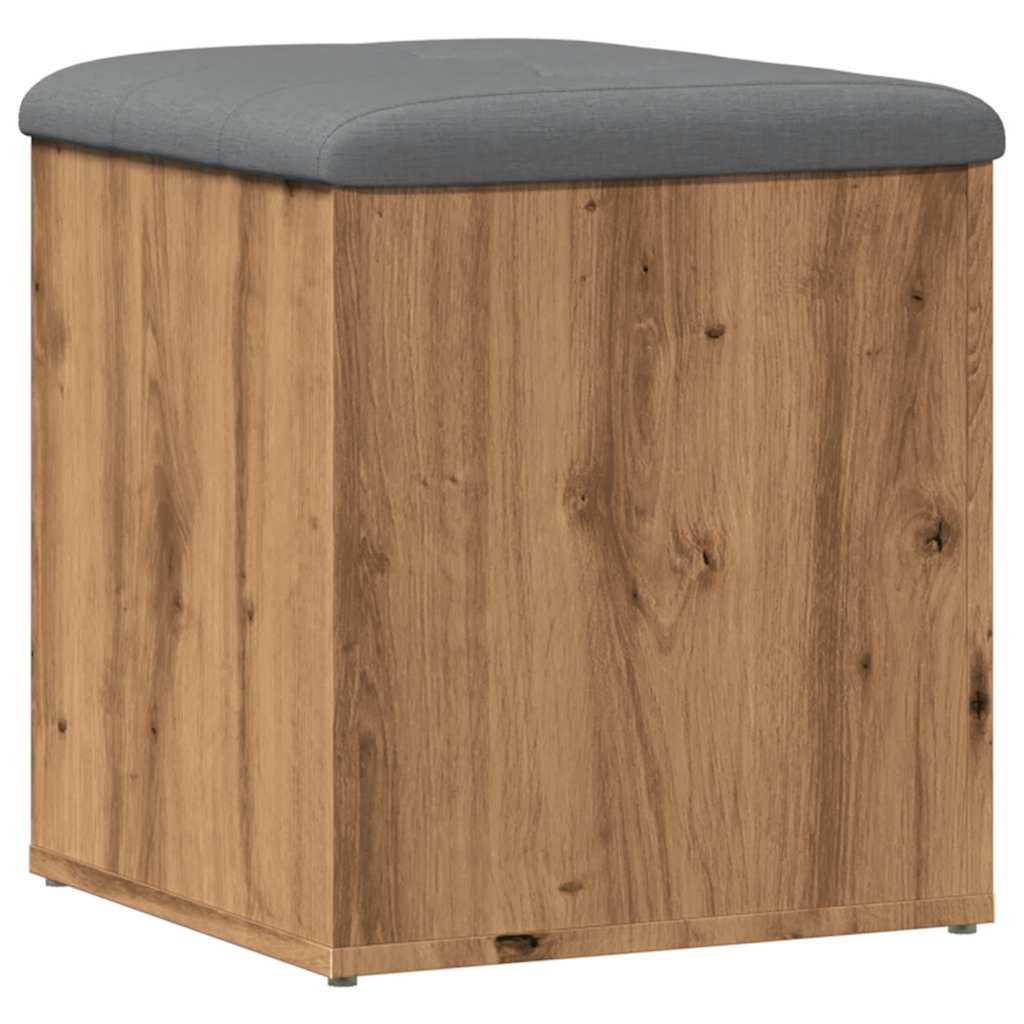 Panca Portaoggetti Rovere Artigianale 42x42x45 cm in Truciolato
