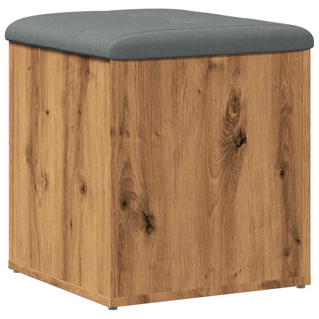 Panca Portaoggetti Rovere Artigianale 42x42x45 cm in Truciolato
