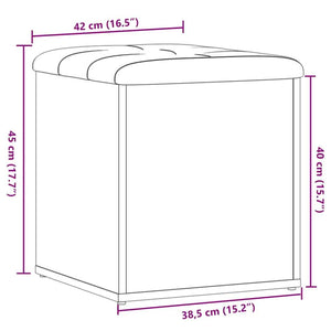 Panca Portaoggetti Rovere Artigianale 42x42x45 cm in Truciolato 857614