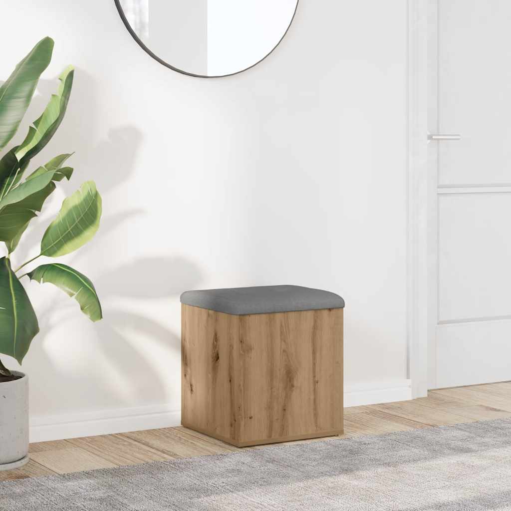 Panca Portaoggetti Rovere Artigianale 42x42x45 cm in Truciolato 857614